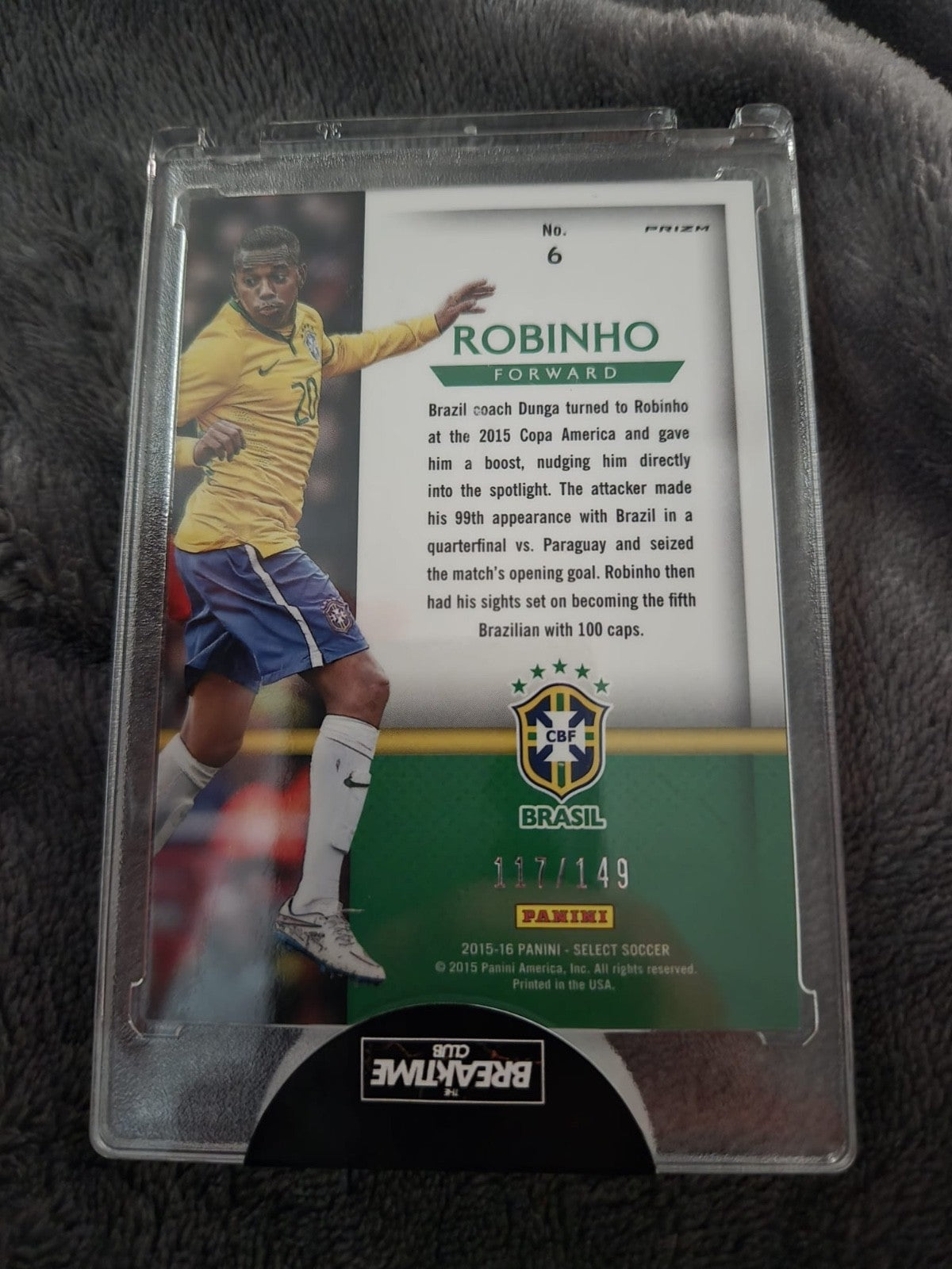 Robinho National Pride Orange Prizm 117/149 back